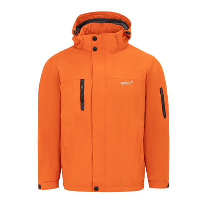 Orange - Front - Gelert Mens Solid Hooded Regular Parka