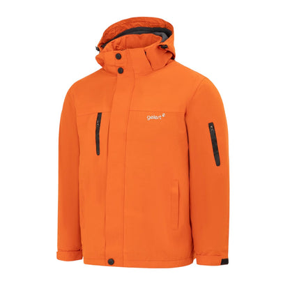 Orange - Side - Gelert Mens Solid Hooded Regular Parka