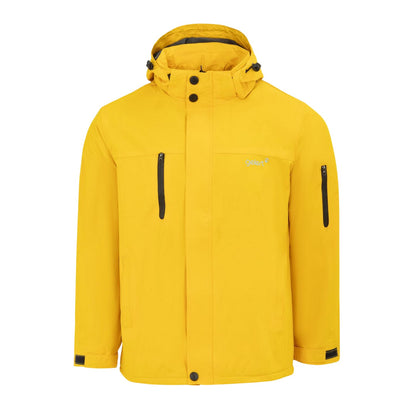 Yellow - Front - Gelert Mens Solid Hooded Regular Parka