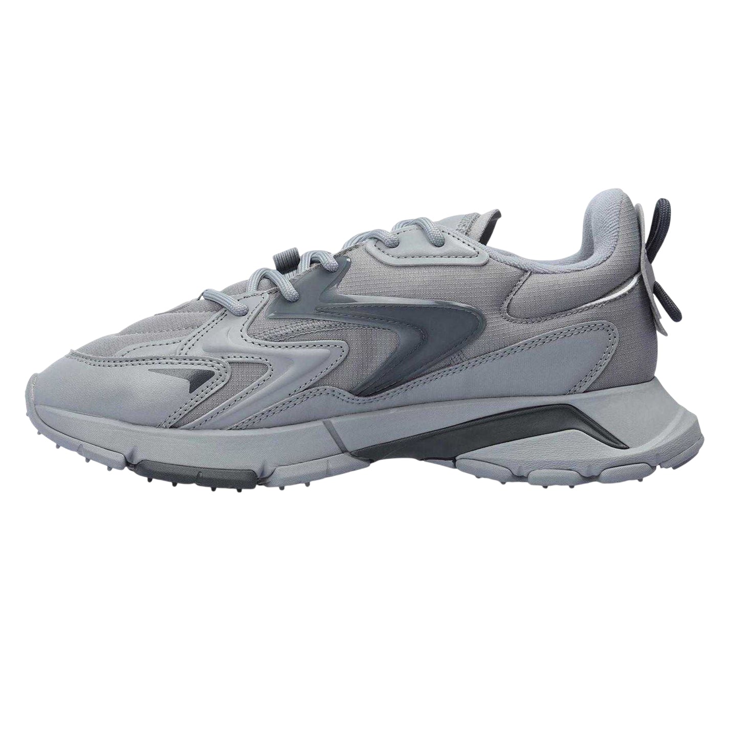 Grey - Side - Lacoste Mens Neo Tech Trainers