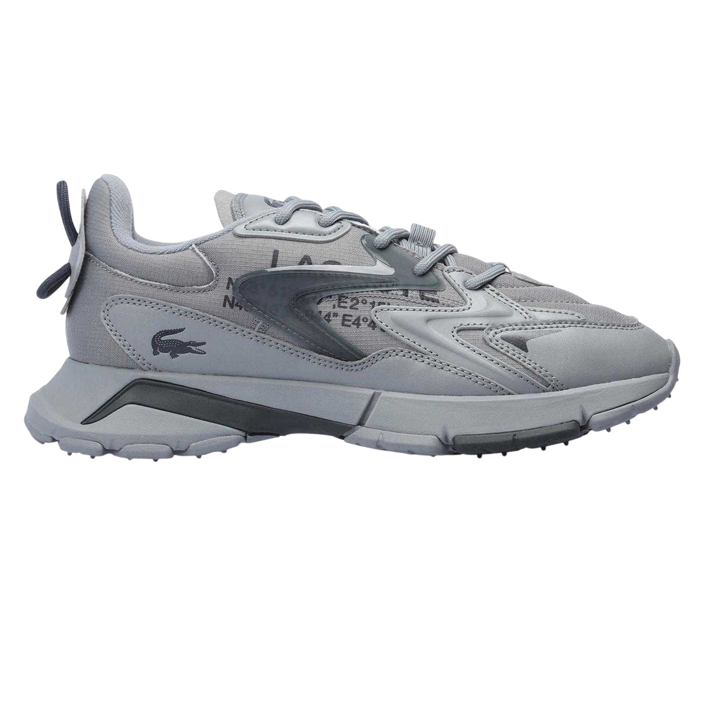 Grey - Front - Lacoste Mens Neo Tech Trainers