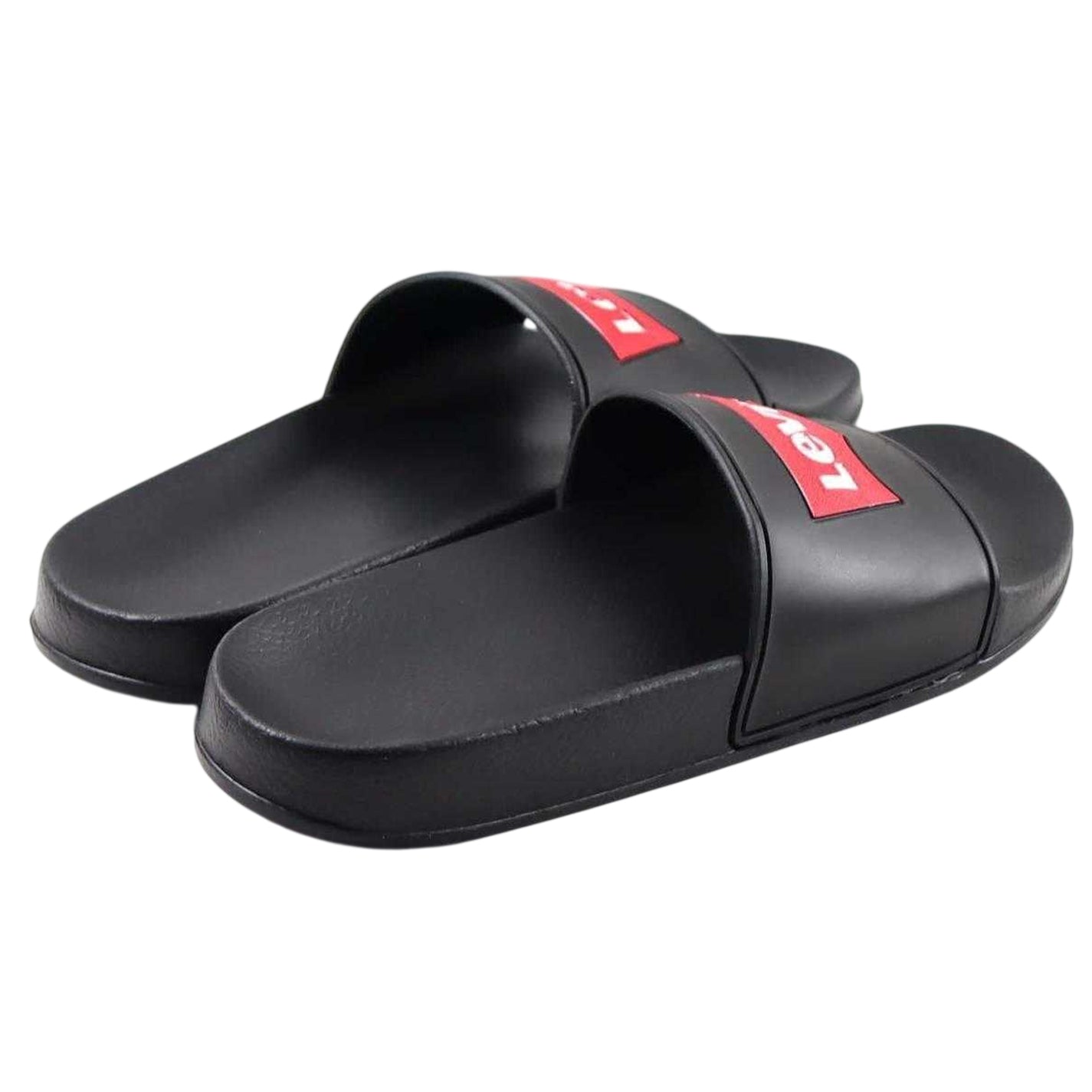 Black - Back - Levis Womens-Ladies Batwing Logo Sliders