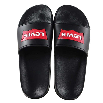 Black - Lifestyle - Levis Womens-Ladies Batwing Logo Sliders