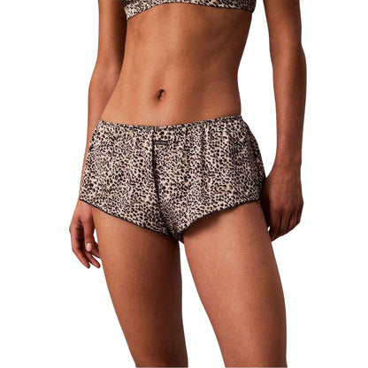Leopard - Side - Calvin Klein Womens-Ladies Leopard Print Shorts