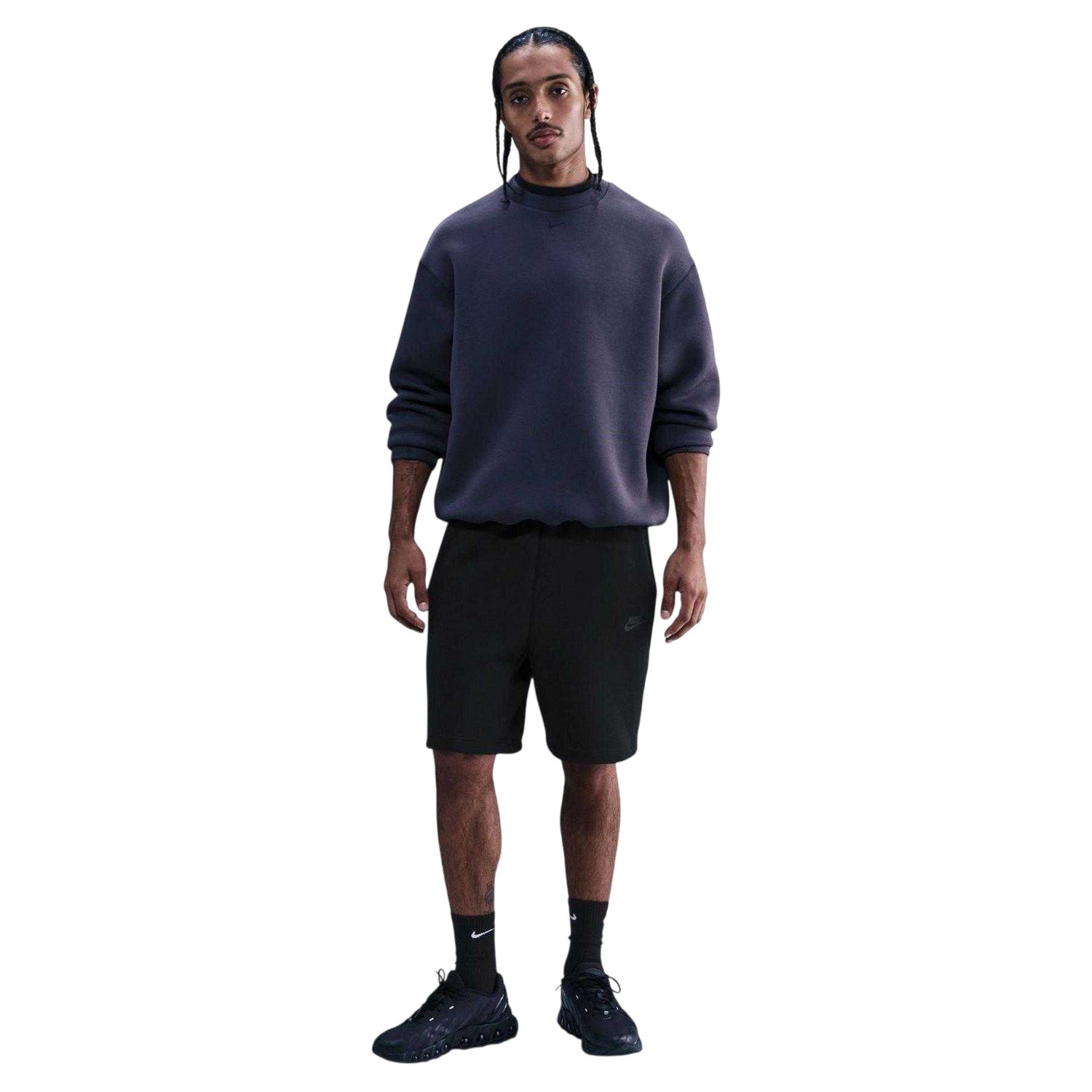 Black - Side - Nike Mens Tech Fleece Shorts