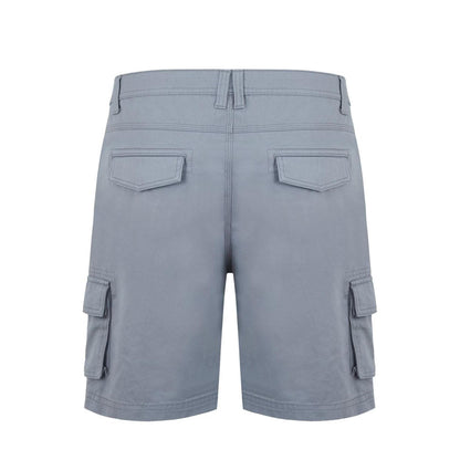 Light Grey - Back - SoulCal Mens Plain Cargo Shorts