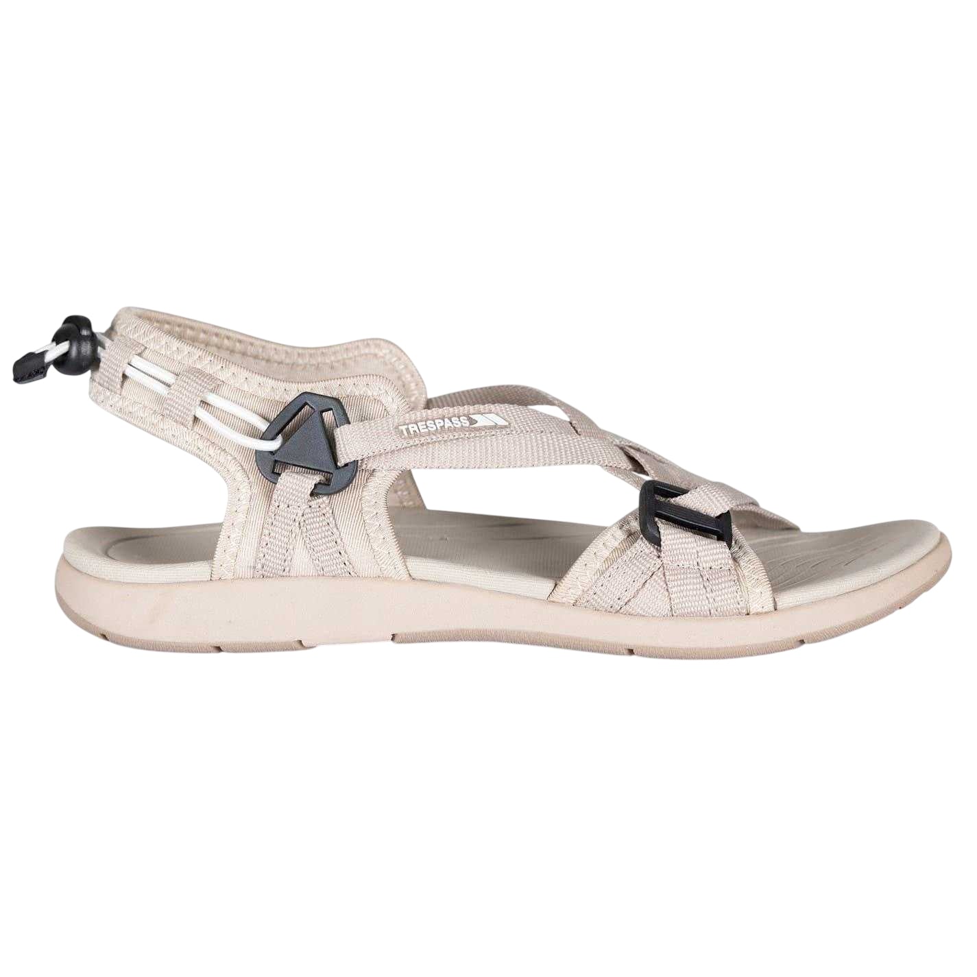 Taupe - Front - Trespass Womens-Ladies Nessa Fisherman Flatform Sandals