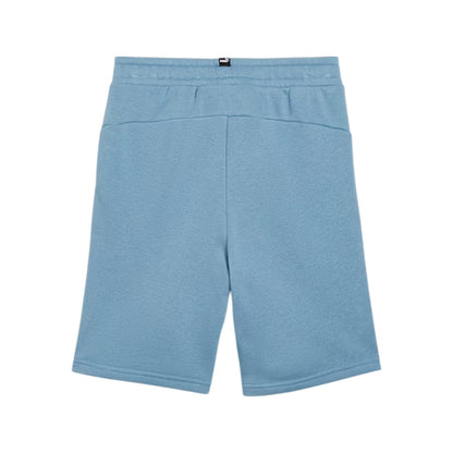 Blue - Back - Puma Boys Fleece Logo Regular Shorts