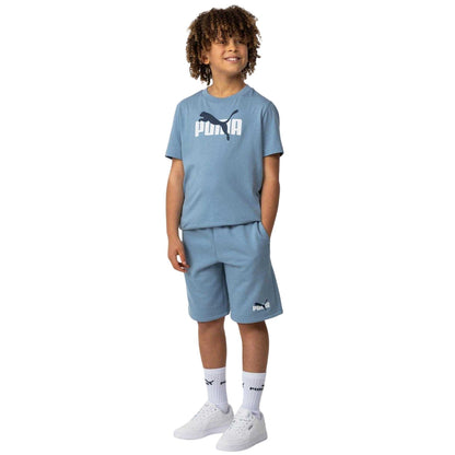 Blue - Lifestyle - Puma Boys Fleece Logo Regular Shorts