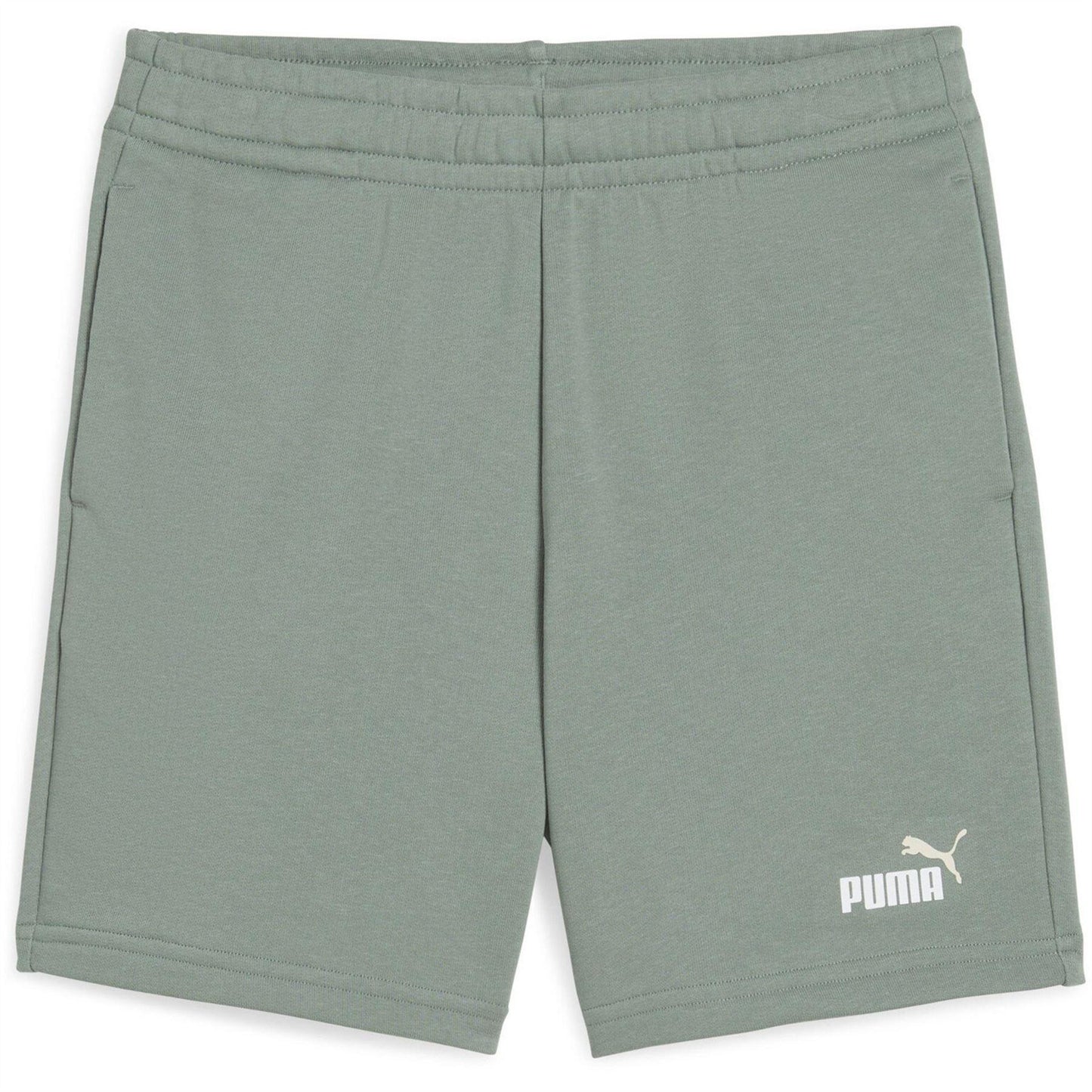 Green - Front - Puma Boys Fleece Logo Regular Shorts
