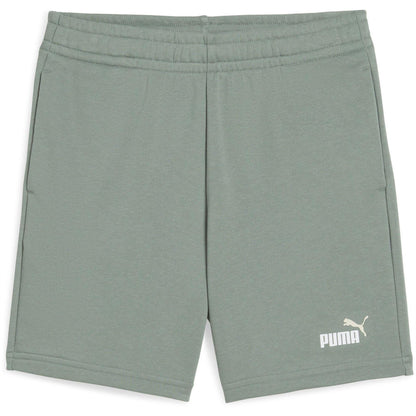 Green - Front - Puma Boys Fleece Logo Regular Shorts
