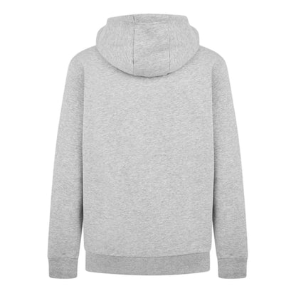 Grey Melange - Back - Ellesse Mens Plain Ribbed Regular Hoodie