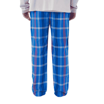 Blue - Back - Loungers Mens Organic Cotton Checked Lounge Pants