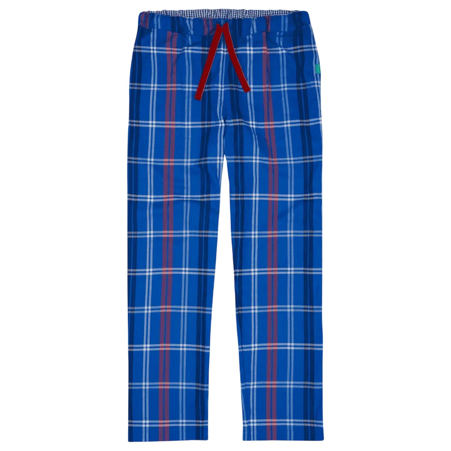 Blue - Front - Loungers Mens Organic Cotton Checked Lounge Pants