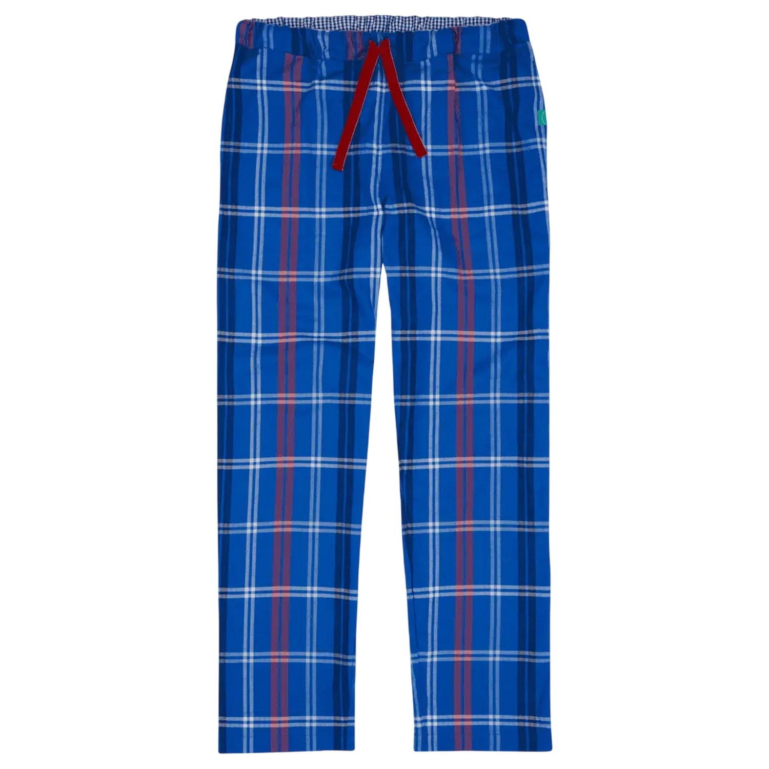 Blue - Front - Loungers Mens Organic Cotton Checked Lounge Pants