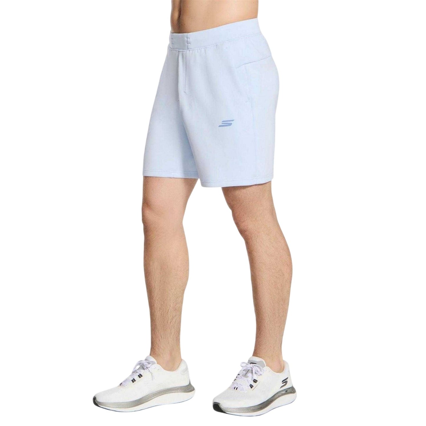 Blue-Silver - Side - Skechers Mens Harry Kane Skechcloud Performance Shorts