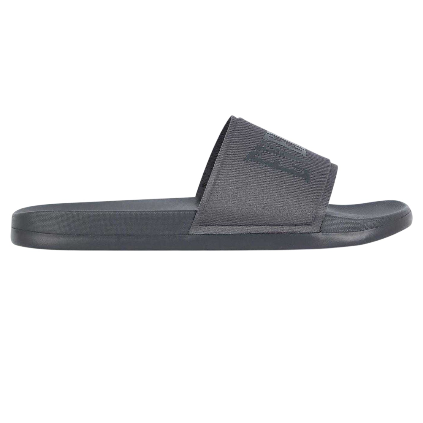 Grey - Front - Everlast Mens Godan Padded Strap Sliders