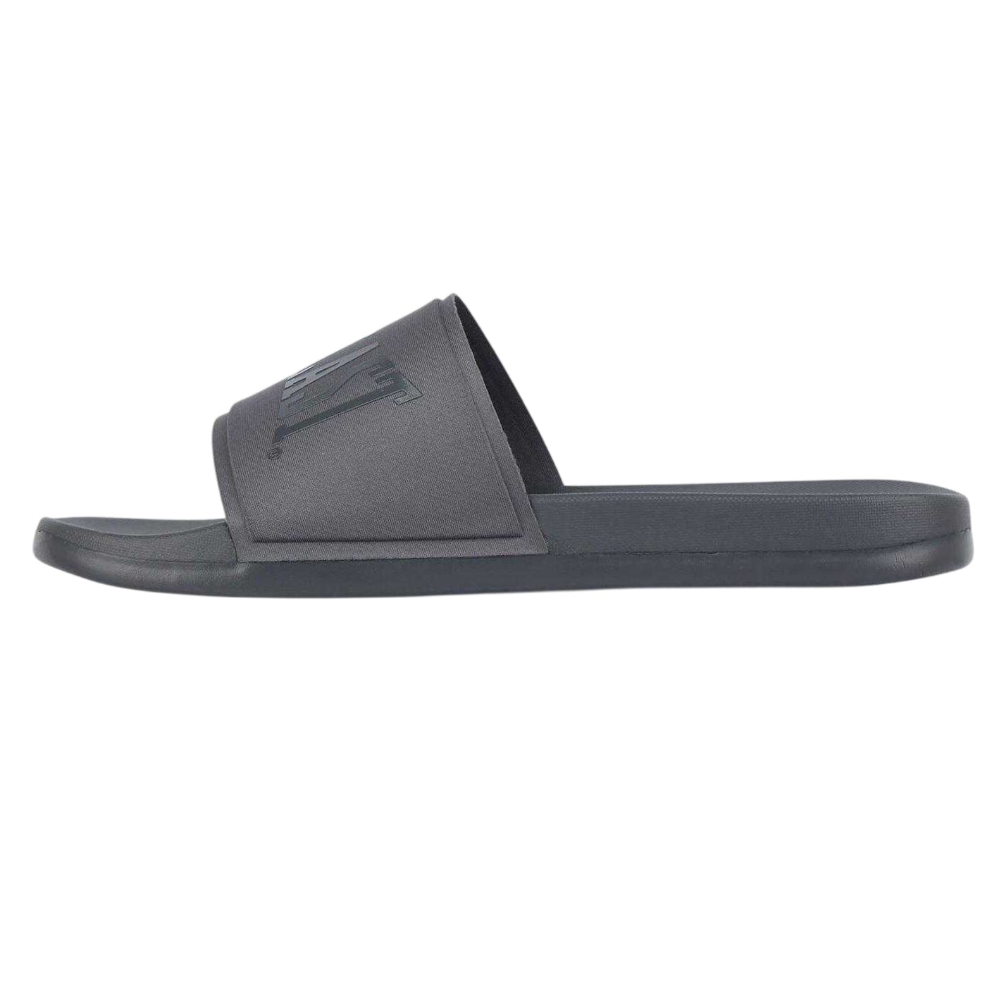 Grey - Side - Everlast Mens Godan Padded Strap Sliders