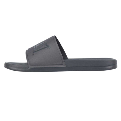 Grey - Side - Everlast Mens Godan Padded Strap Sliders