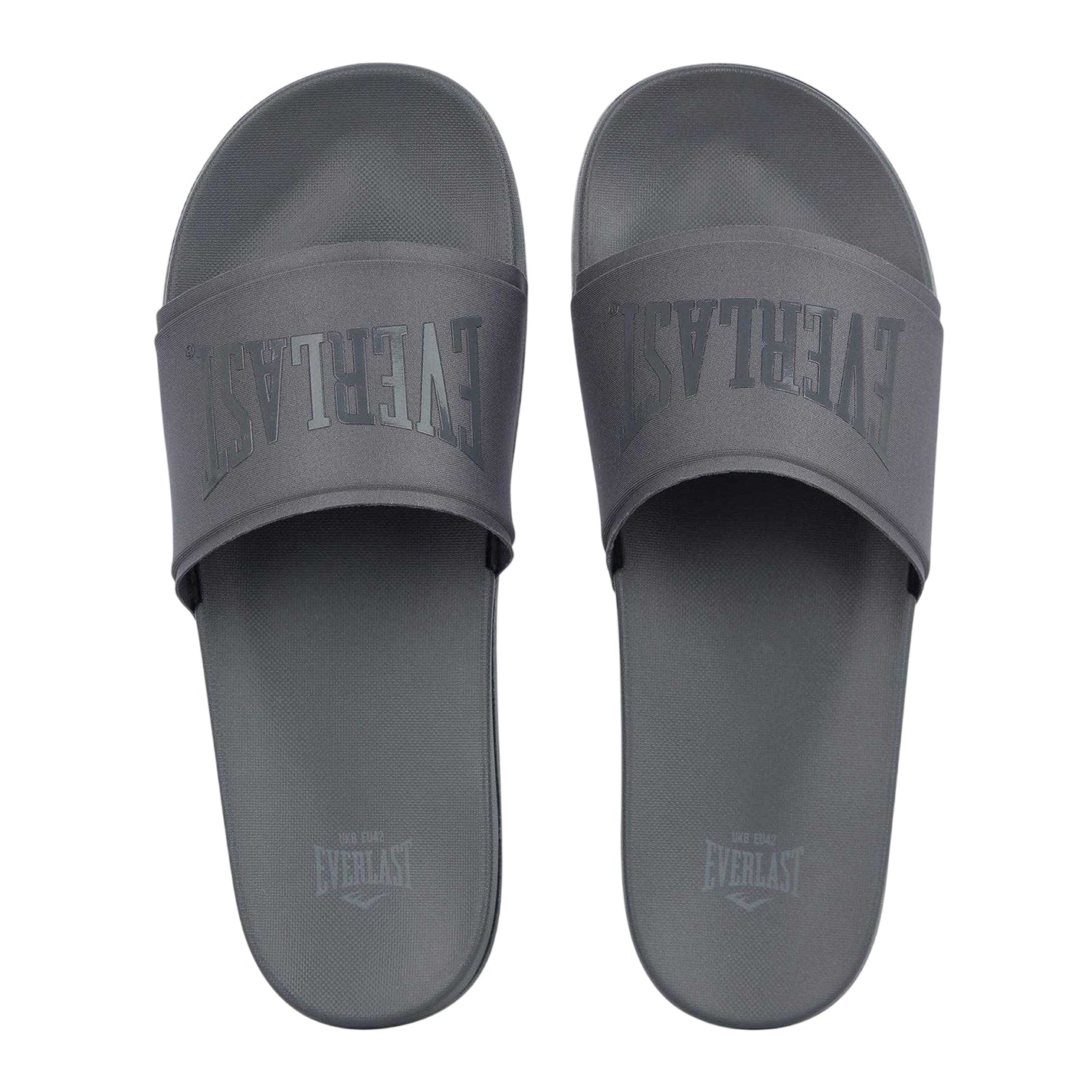 Grey - Lifestyle - Everlast Mens Godan Padded Strap Sliders