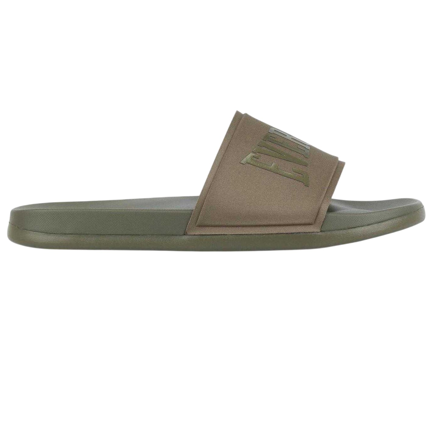Dark Khaki - Front - Everlast Mens Godan Padded Strap Sliders