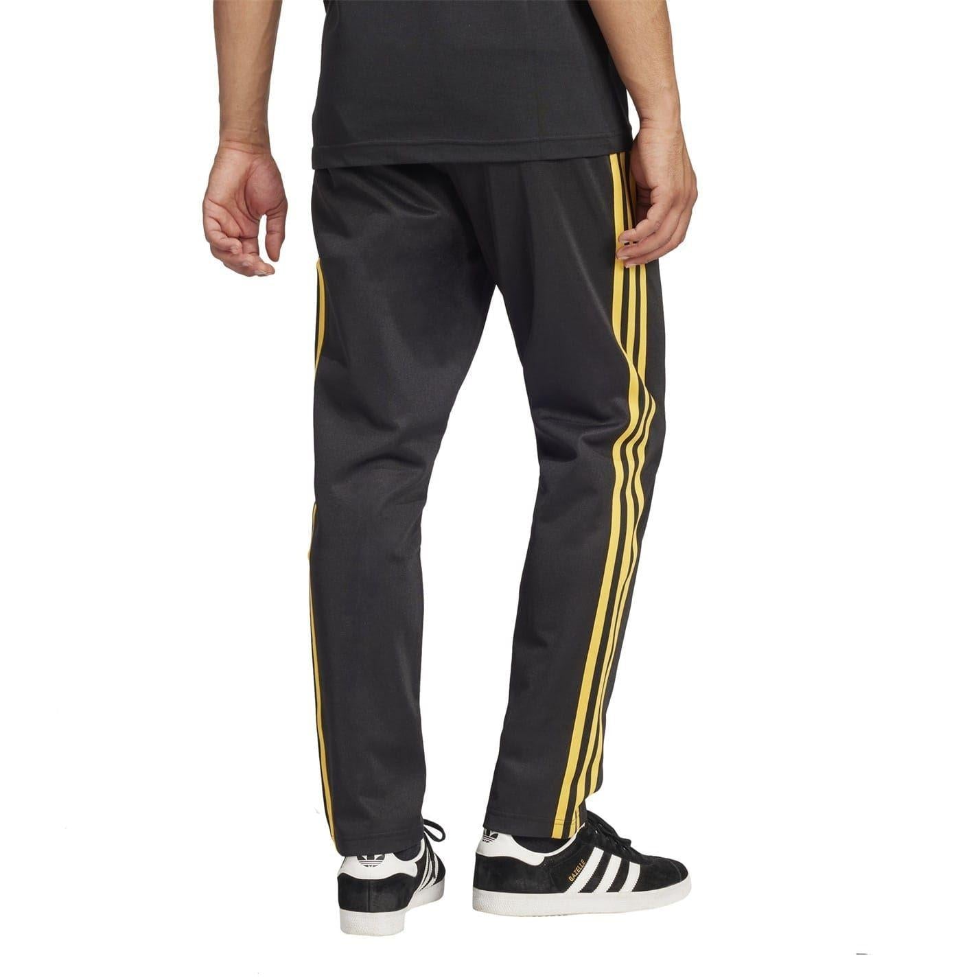 Black - Back - Adidas Mens Jude Bellingham Elasticated 3 Stripes Slim Tracksuit Bottoms