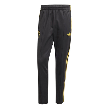 Black - Front - Adidas Mens Jude Bellingham Elasticated 3 Stripes Slim Tracksuit Bottoms