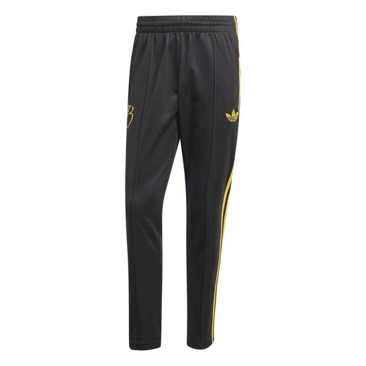 Black - Front - Adidas Mens Jude Bellingham Elasticated 3 Stripes Slim Tracksuit Bottoms
