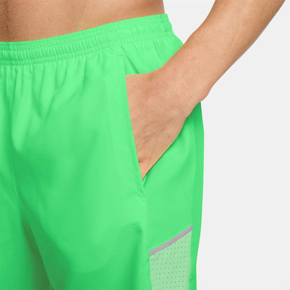 Green-Silver - Lifestyle - Nike Mens Miler Performance Running Shorts