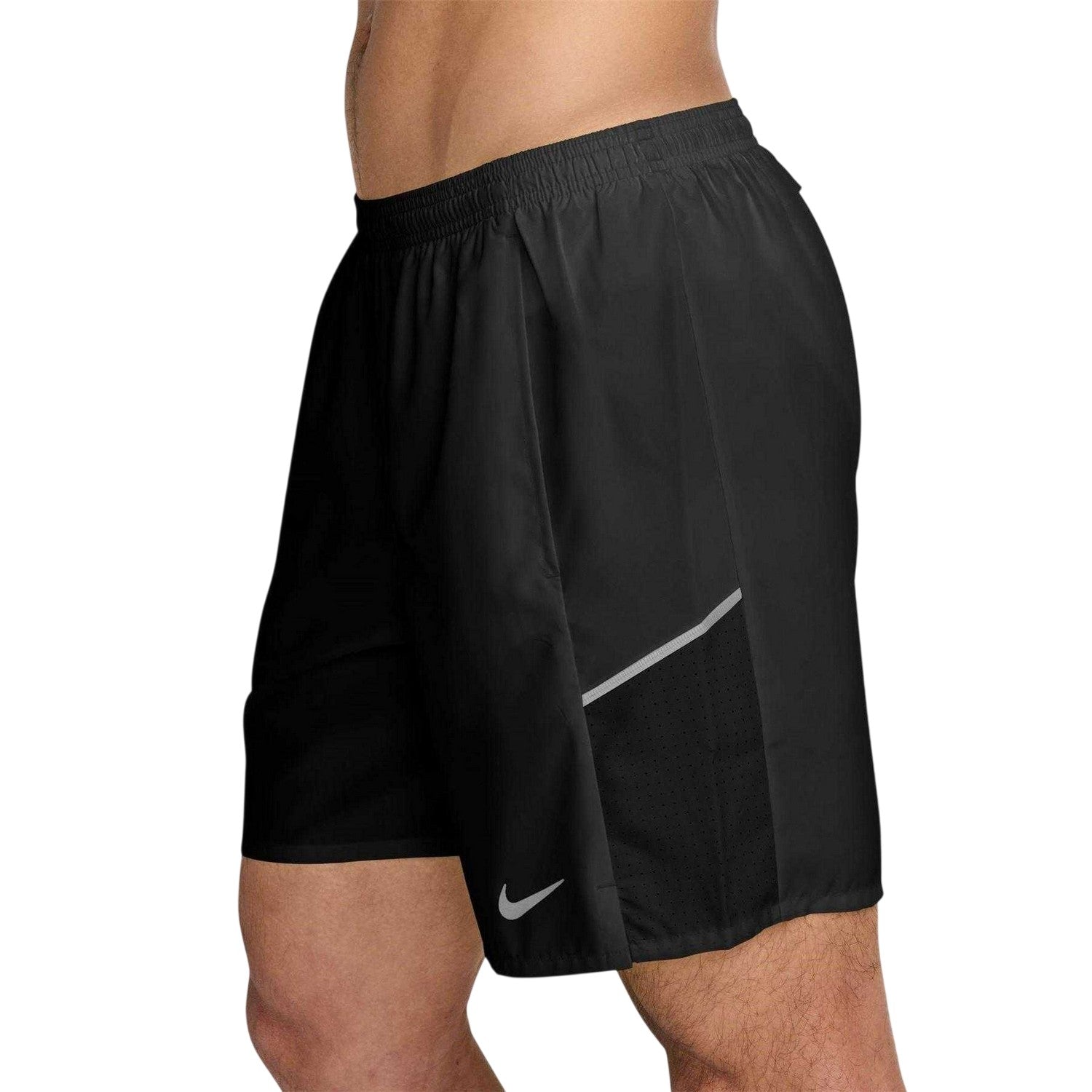Black - Side - Nike Mens Miler Performance Running Shorts