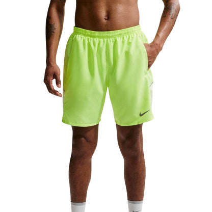 Lime Green - Front - Nike Mens Miler Performance Running Shorts
