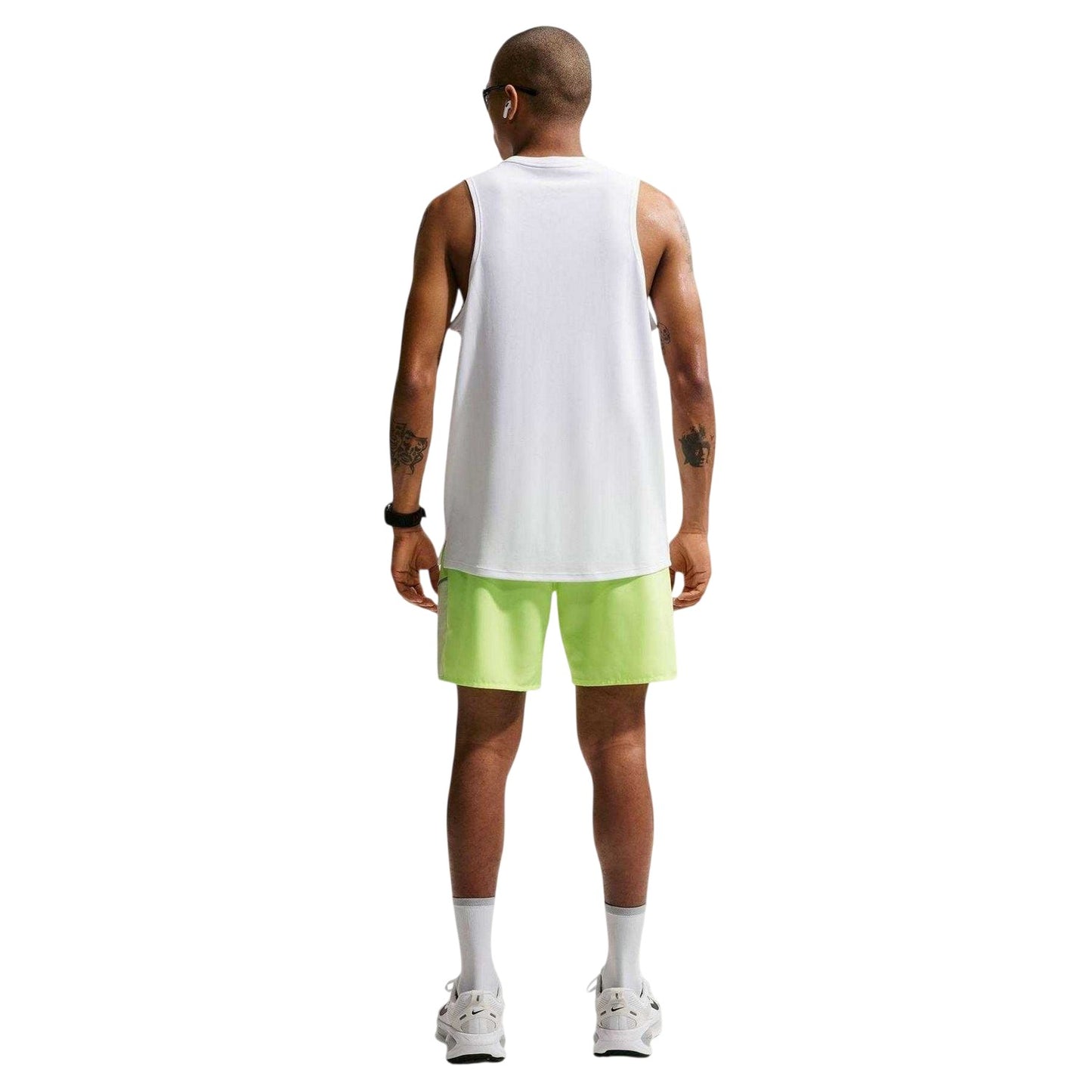 Lime Green - Back - Nike Mens Miler Performance Running Shorts