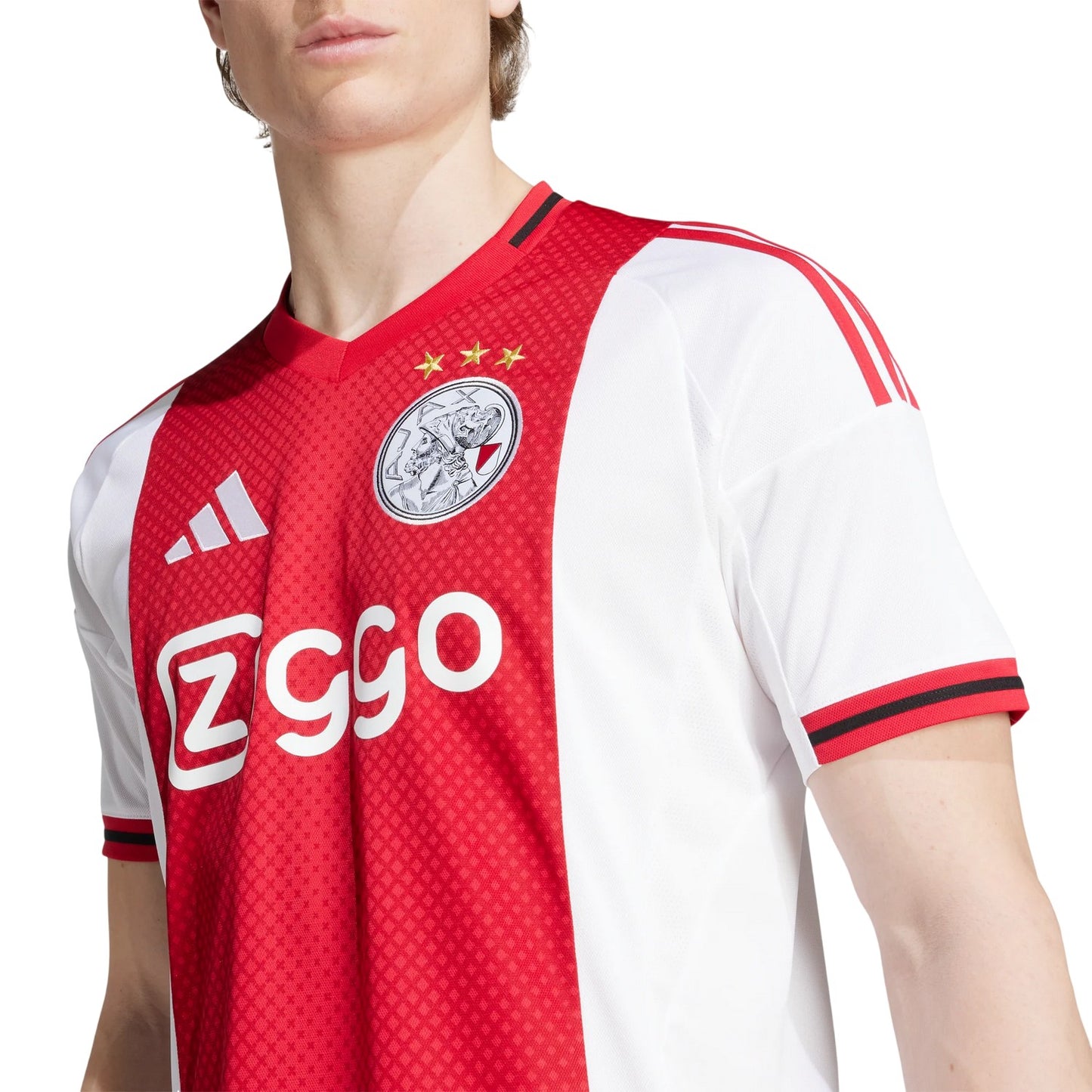 White - Side - Adidas Childrens-Kids 2025-2026 Ajax Amsterdam Home Shirt