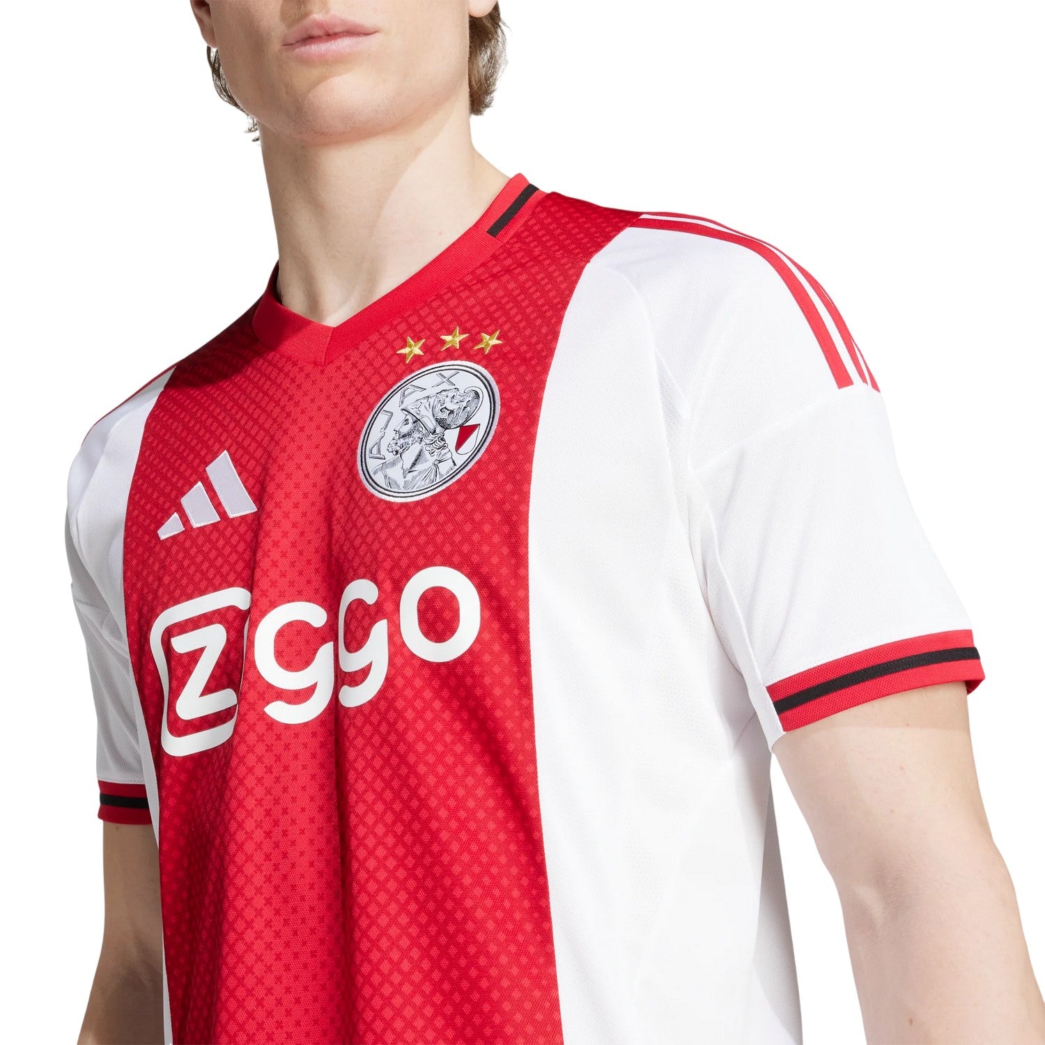 White - Side - Adidas Childrens-Kids 2025-2026 Ajax Amsterdam Home Shirt