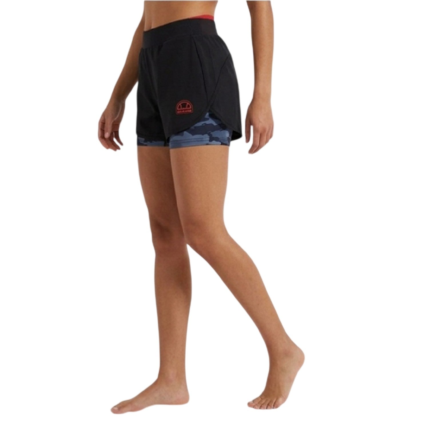 Black - Side - Ellesse Womens-Ladies Tourno Cycling Shorts