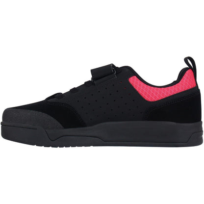 Black-Pink - Side - Pinnacle Womens-Ladies Alder Cycling Flat Cycling Shoes