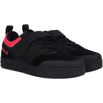 Black-Pink - Pack Shot - Pinnacle Womens-Ladies Alder Cycling Flat Cycling Shoes