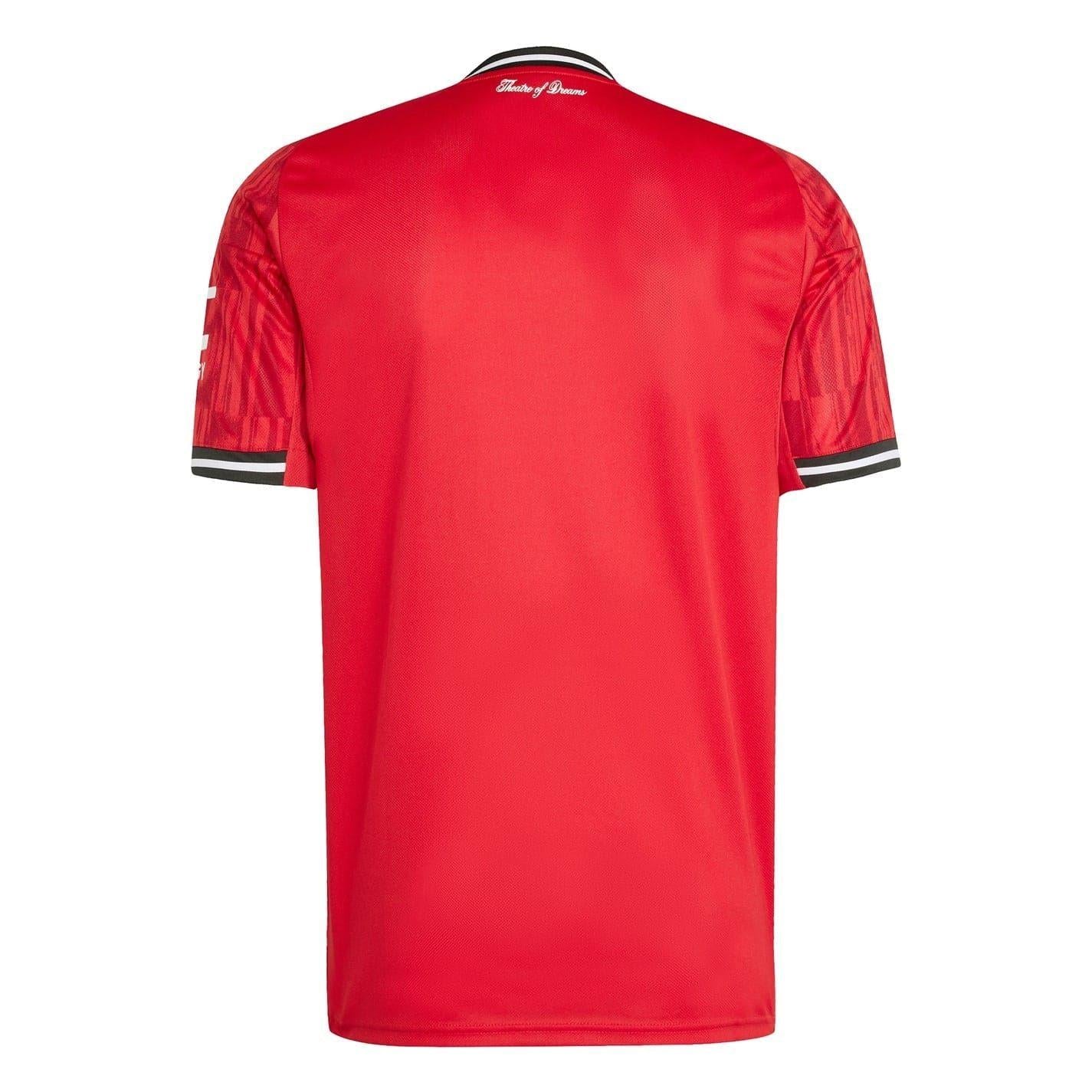 Red - Back - Adidas Mens 2025-2026 Manchester United FC Home Shirt