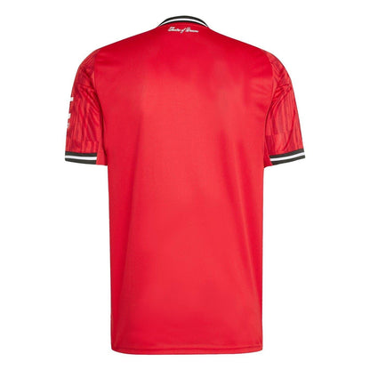 Red - Back - Adidas Mens 2025-2026 Manchester United FC Home Shirt