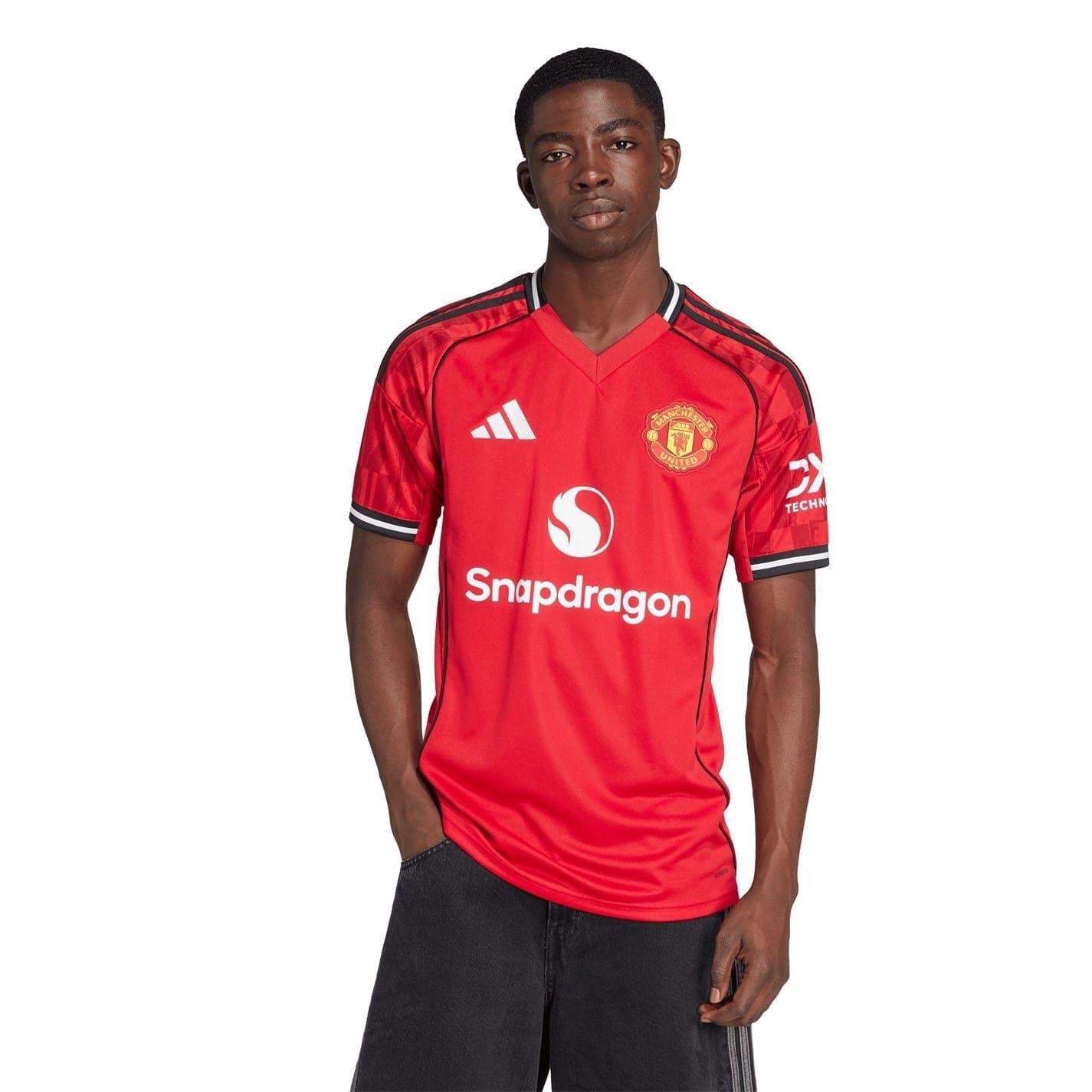 Red - Front - Adidas Mens 2025-2026 Manchester United FC Home Shirt
