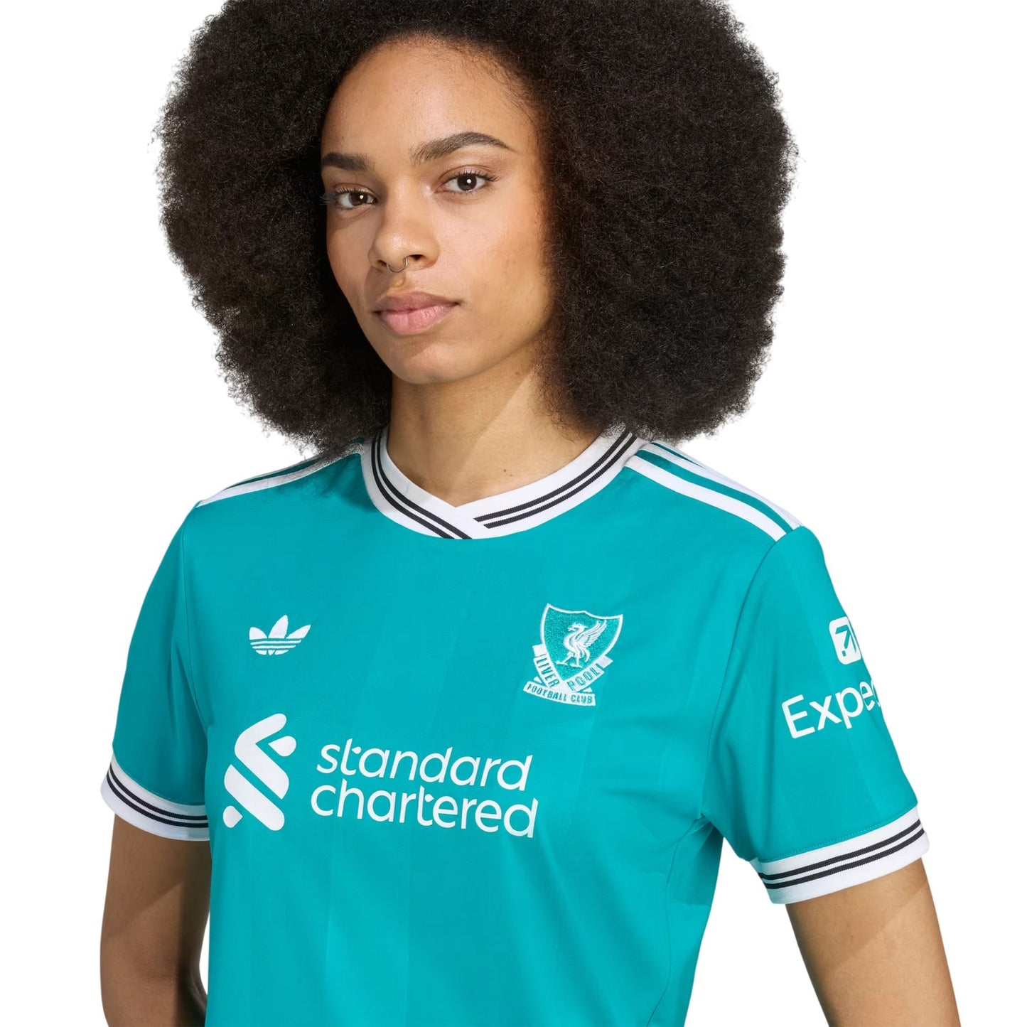Green - Side - Liverpool FC Womens-Ladies Football Shirt