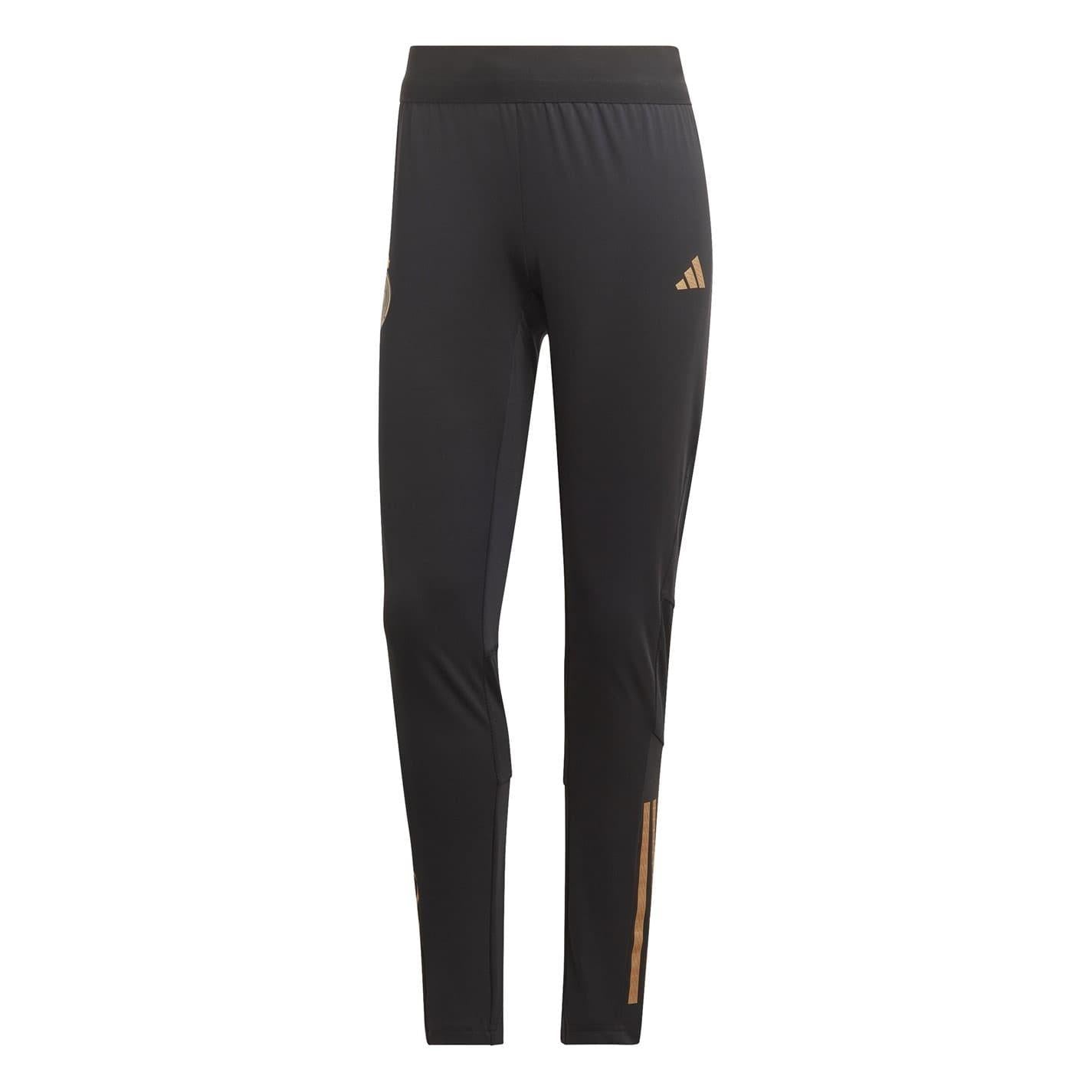 Black - Front - Adidas Womens-Ladies Pro Germany DFB Slim Tracksuit Bottoms