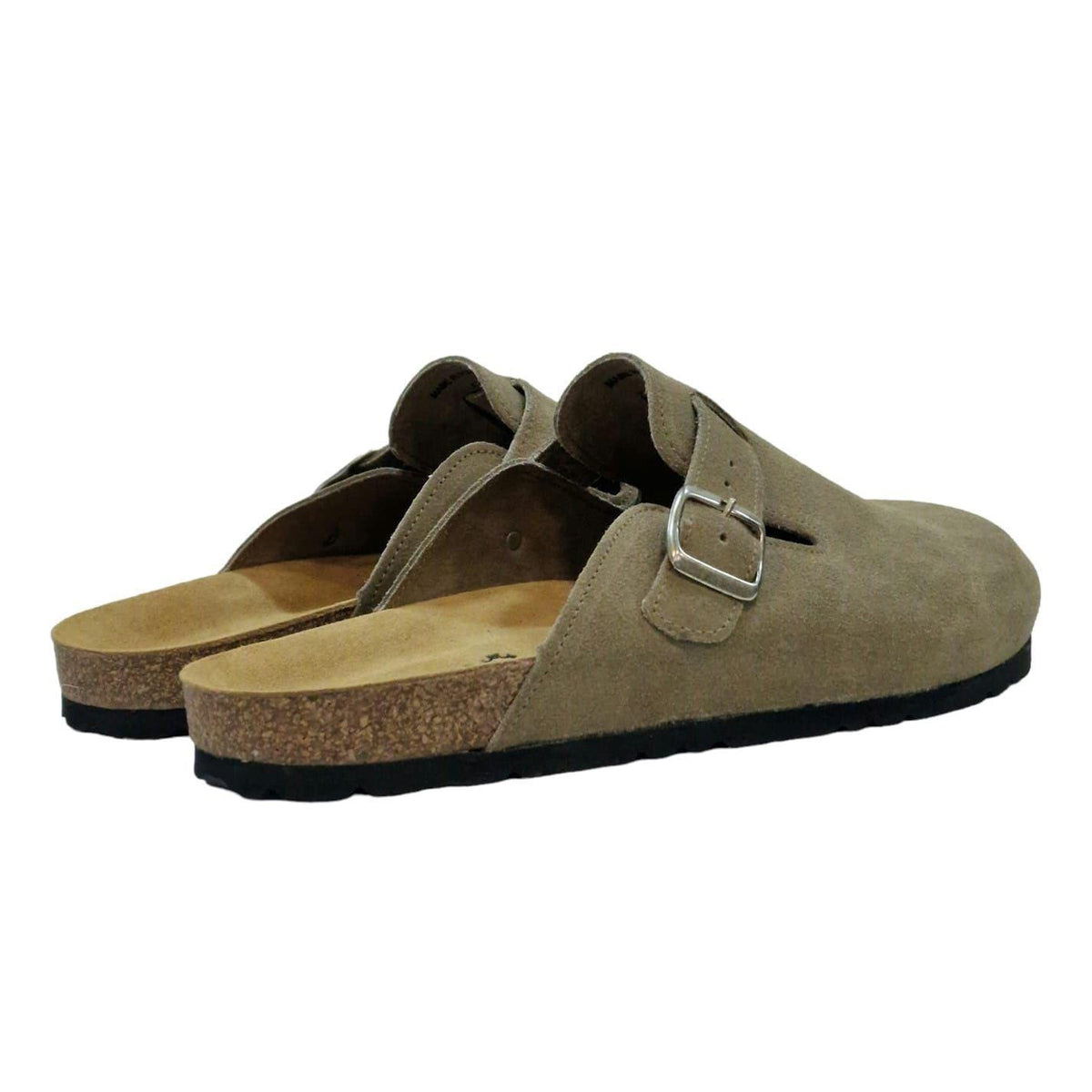 Taupe - Back - Jack Wills Mens Suede Flat Mule Sandals