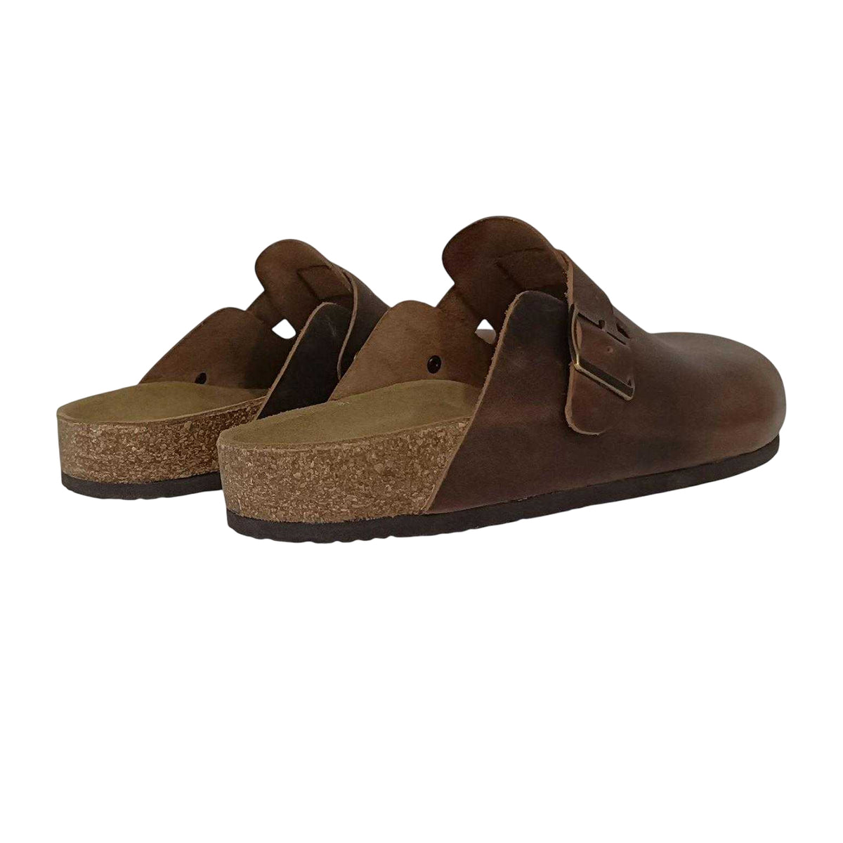 Brown - Back - Jack Wills Mens Suede Flat Mule Sandals