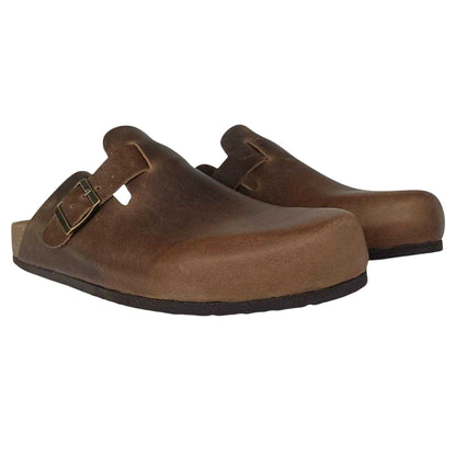 Brown - Pack Shot - Jack Wills Mens Suede Flat Mule Sandals