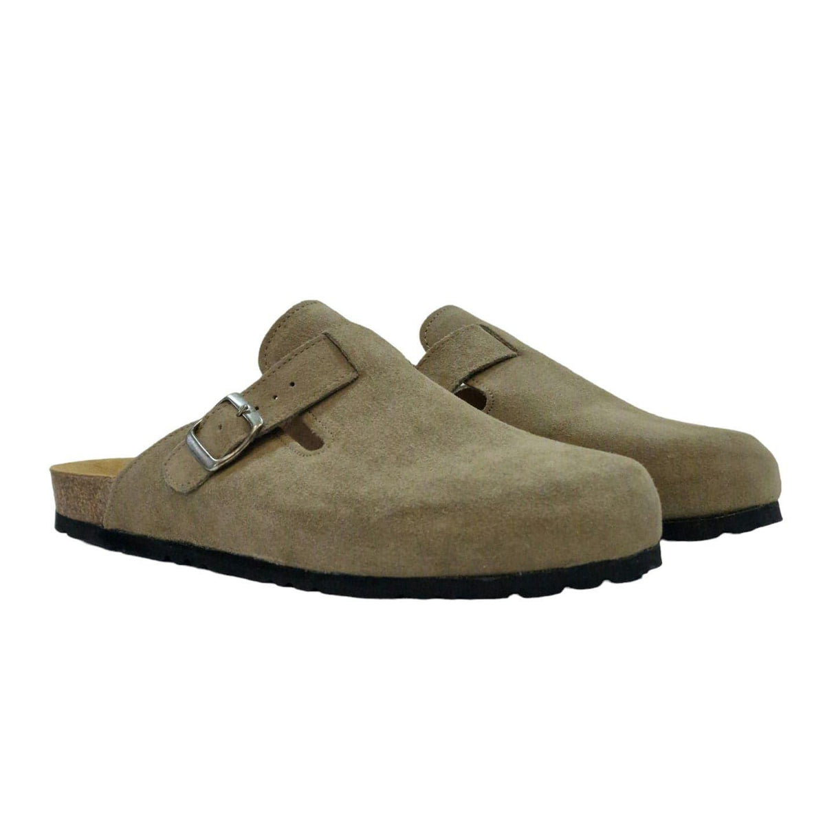 Taupe - Pack Shot - Jack Wills Mens Suede Flat Mule Sandals