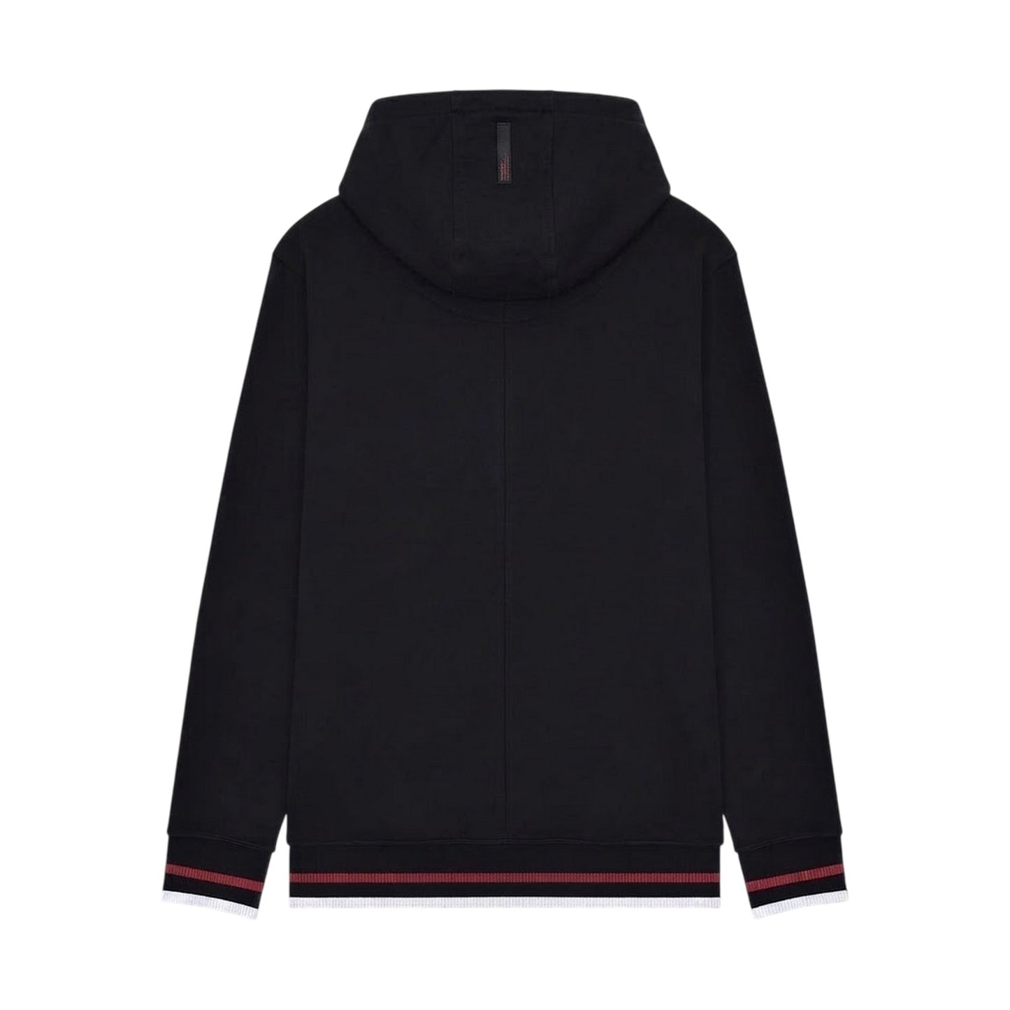Black - Back - Lambretta Mens Hooded Sweat Jacket