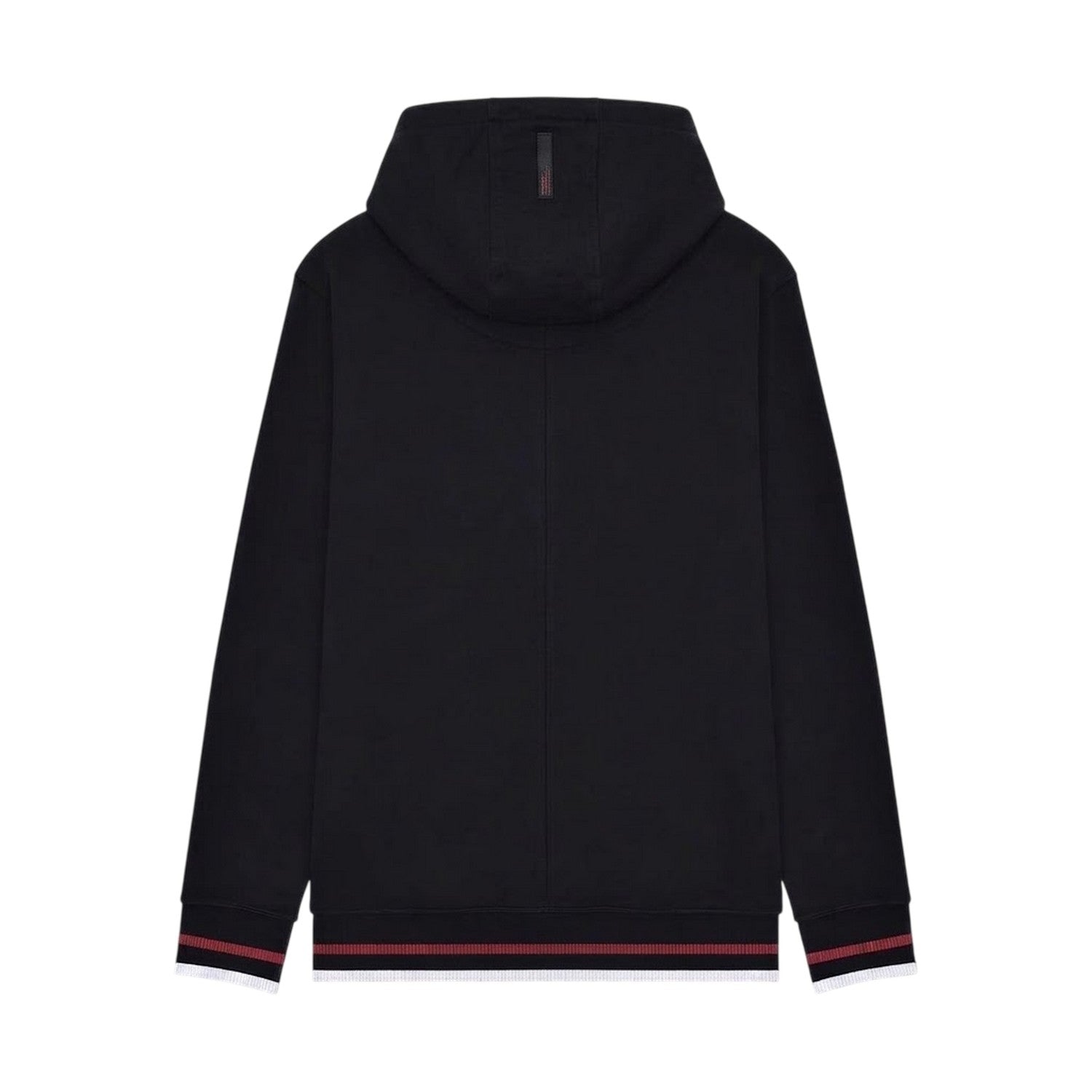 Black - Back - Lambretta Mens Hooded Sweat Jacket