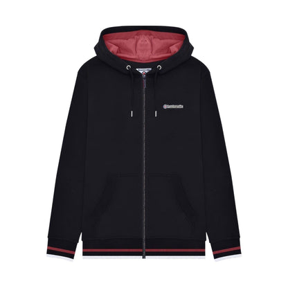Black - Front - Lambretta Mens Hooded Sweat Jacket