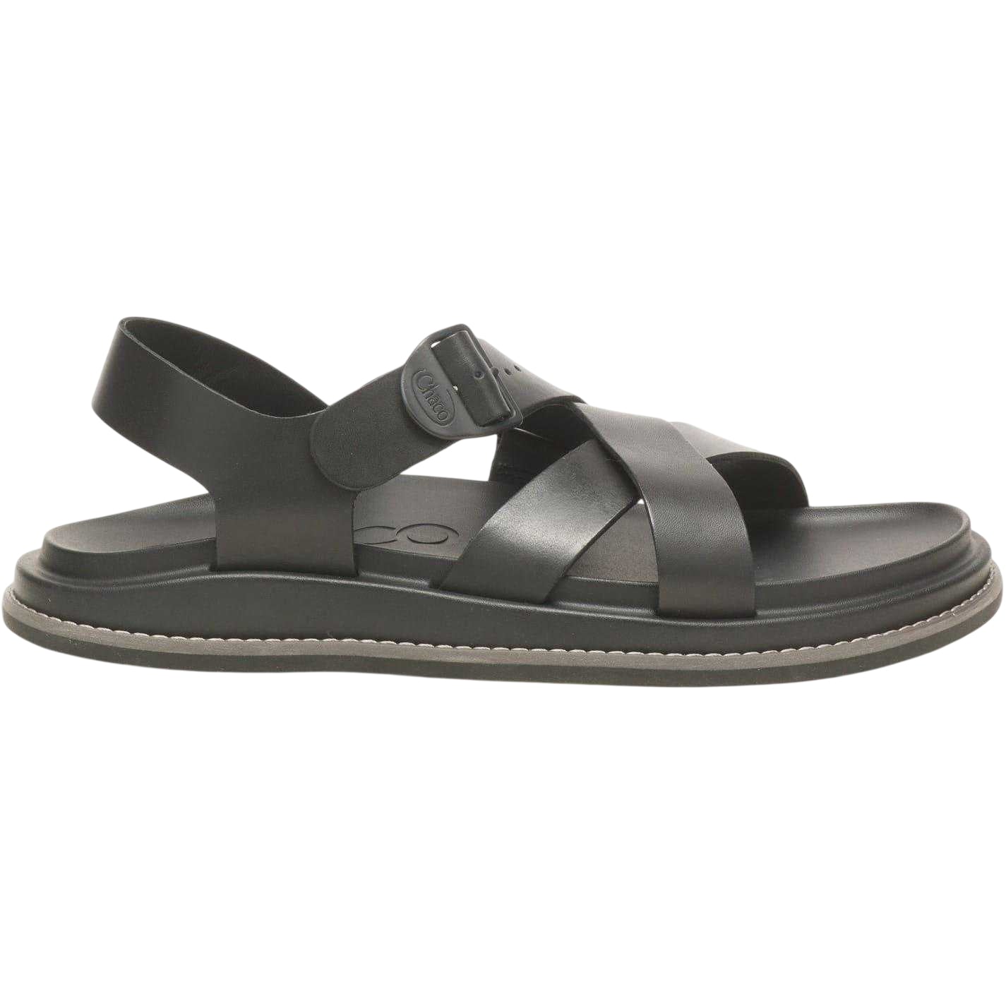 Black - Front - Chaco Mens Fisherman Flatform Sandals